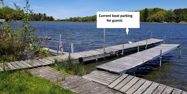 The dock at Leelanau Narrows Cabin
